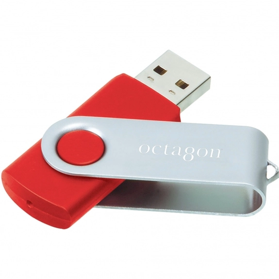 Corporate Red 1GB Colorful Flip Open Custom Flash Drive 