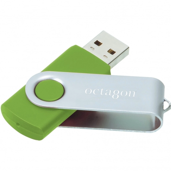 Lime 1GB Colorful Flip Open Custom Flash Drive 