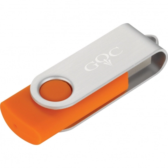 Orange 1GB Colorful Flip Open Custom Flash Drive 