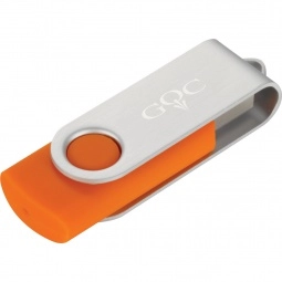 Orange 1GB Colorful Flip Open Custom Flash Drive 