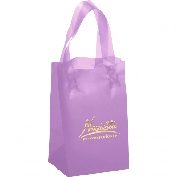  Frosted Lavender Translucent Frosted Soft Loop Promo Shopping Bag