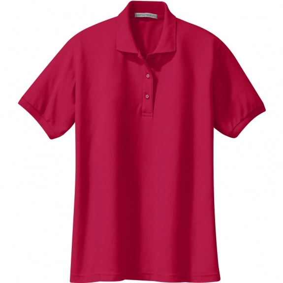 Red Port Authority Silk Touch Custom Polo - Women's