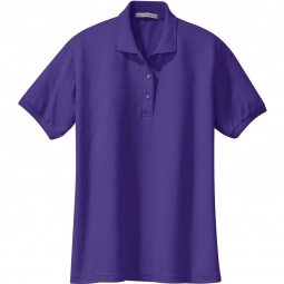 Purple Port Authority Silk Touch Custom Polo - Women's