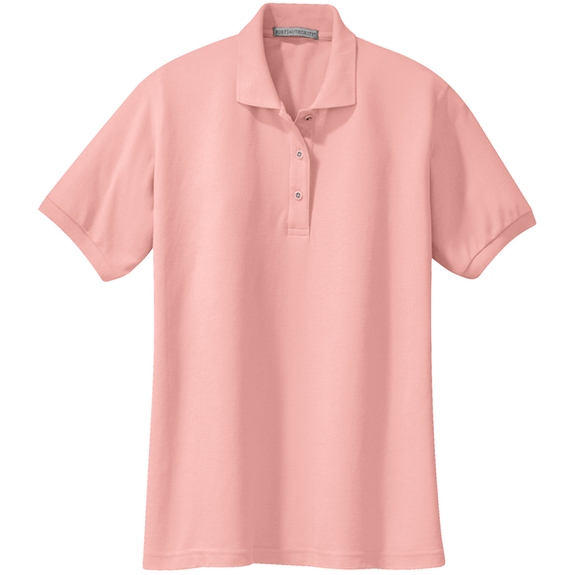 Light Pink Port Authority Silk Touch Custom Polo - Women's