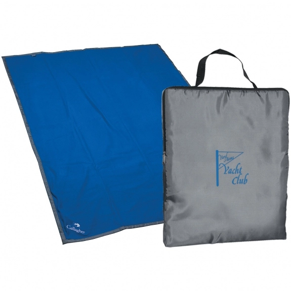 Royal Blue Reversible Fleece/Nylon Customized Blankets