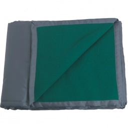 Forest Green Reversible Fleece/Nylon Customized Blankets