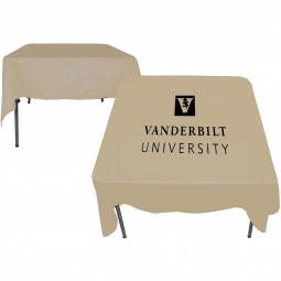 Tan Square Promotional Table Cover - 58" x 58"