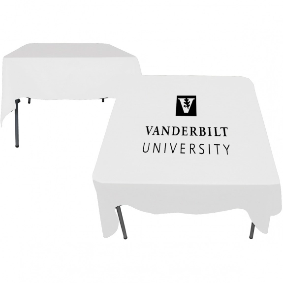White Square Promotional Table Cover - 58" x 58"