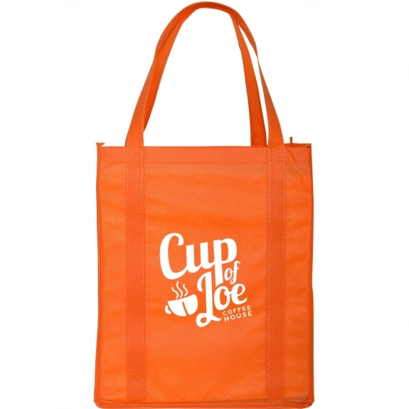 Orange Reusable Shopping Imprinted Tote Bag