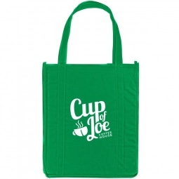 Kelly Green Reusable Shopping Imprinted Tote Bag