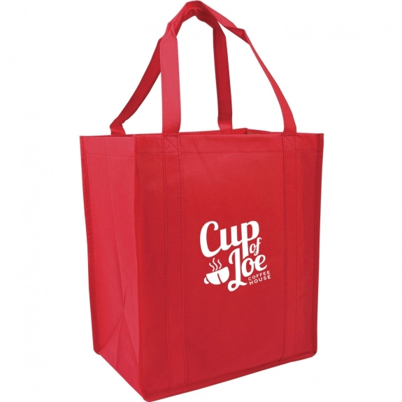 Red Reusable Shopping Imprinted Tote Bag