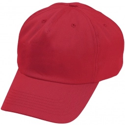 Red 5-Panel Unstructured Pre-Curved Custom Cap