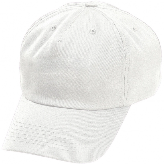White 5-Panel Unstructured Pre-Curved Custom Cap