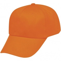 Orange 5-Panel Unstructured Pre-Curved Custom Cap