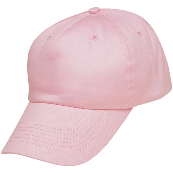 Pink 5-Panel Unstructured Pre-Curved Custom Cap
