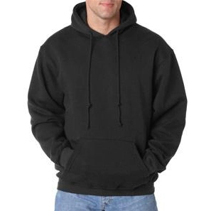 Black Bayside Hooded Custom Fleece Pullover