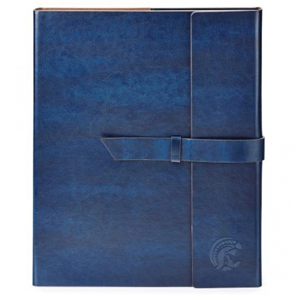 Blue Custom Imprinted Portfolio - 8.75"w x 12"h