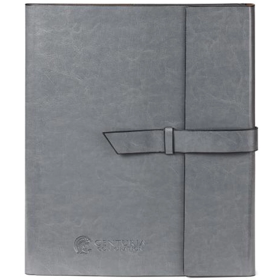 Grey Custom Imprinted Portfolio - 8.75"w x 12"h