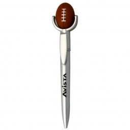 Silver Football Shaped Squeeze Top Customized Pen