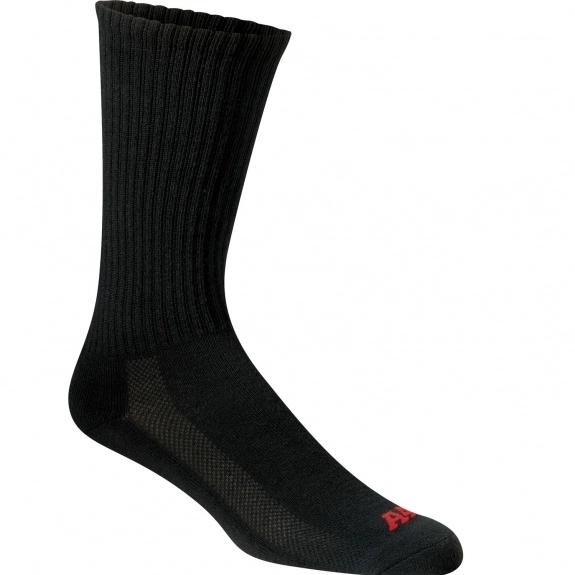 Black A4 Performance Crew Style Moisture Wicking Custom Socks