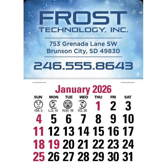 Full Color Stick Up Custom Calendar