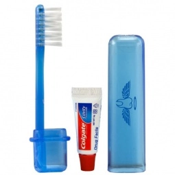 Trans Blue - Travel Custom Toothbrush w/ Colgate Toothpaste