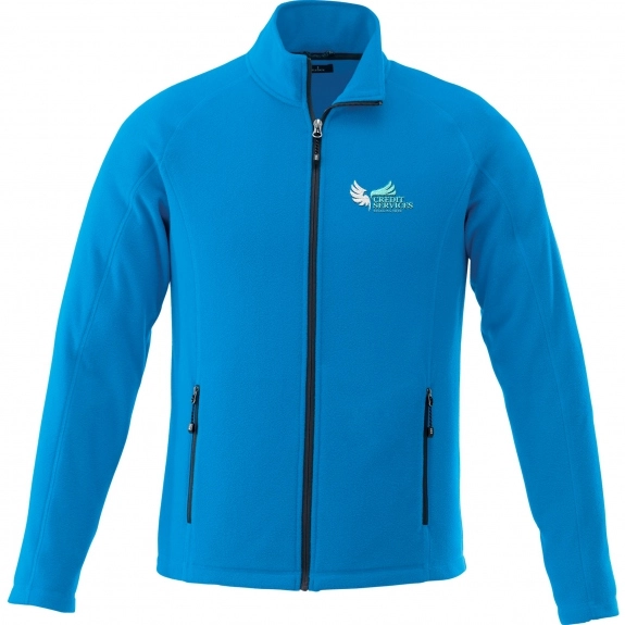 Olympic Blue - Elevate Microfleece Custom Jackets - Men's