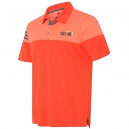 Blaze Orange / Vista Grey Adidas Heather 3-Stripes Block Sport Custom Polo 