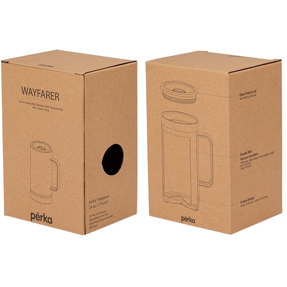 Packaging Perka&#174; Wayfarer 304 Insulated Custom Travel Mug - 24 oz.
