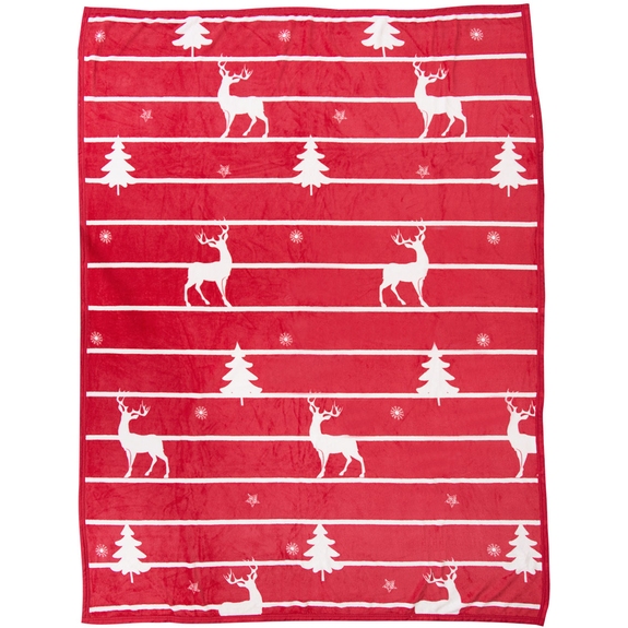 Open Winter's Nap Large Custom Holiday Throw Blanket - 60" x 80"
