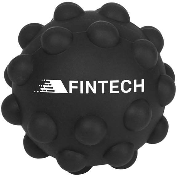 Black Push Pop Fidget Promotional Bouncing Stress Ball