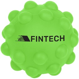 Lime green Push Pop Fidget Promotional Bouncing Stress Ball