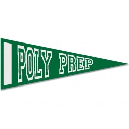 Green Colored Felt Logo Pennant - 10"w x 4"h