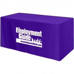 Purple 3-Sided Fitted Promotional Table Cover - 4 ft.