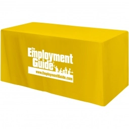 Yellow 3-Sided Fitted Promotional Table Cover - 4 ft.