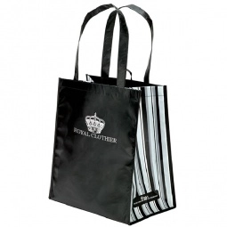Recycled PET Laminate Promotional Grocery Tote - 12"w x 14"h x 8"d