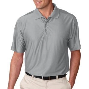 Grey UltraClub Cool & Dry Elite Performance Custom Polo Shirt