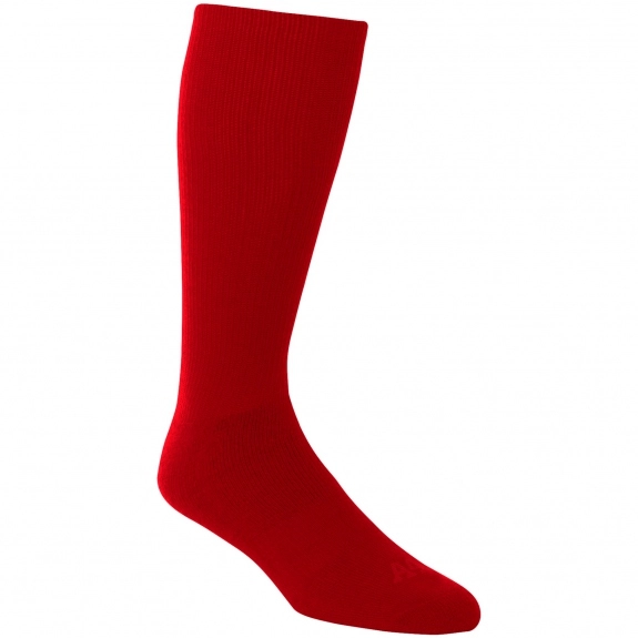 Scarlet Red A4 Performance Tube Style Moisture Wicking Custom Socks