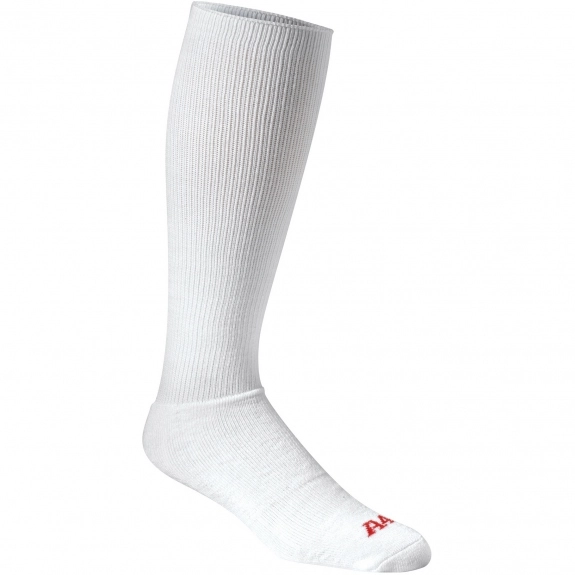 White A4 Performance Tube Style Moisture Wicking Custom Socks