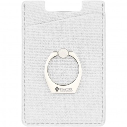 White Promotional RFID Wallet w/ Ring
