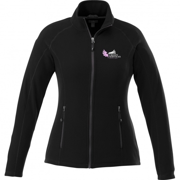 Black - Elevate Microfleece Custom Jackets - Women's
