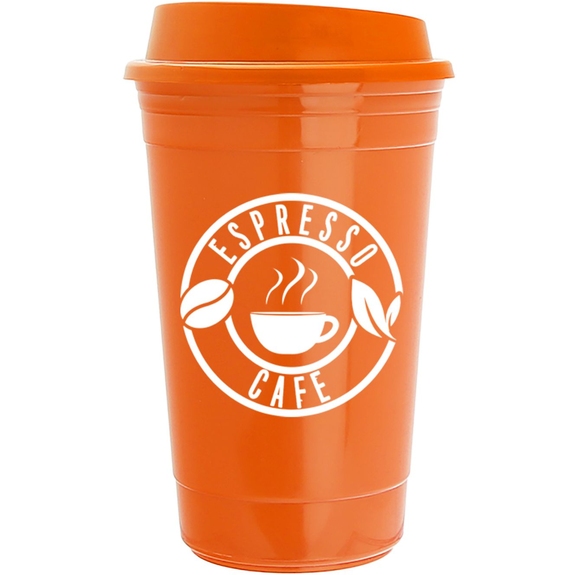 Orange The Traveler Promotional Insulated Cup - 16 oz.