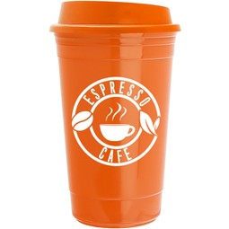 Orange The Traveler Promotional Insulated Cup - 16 oz.