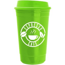 Lime Green The Traveler Promotional Insulated Cup - 16 oz.