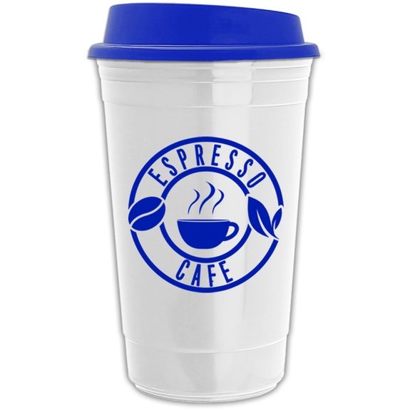 Metallic Navy The Traveler Promotional Insulated Cup - 16 oz.