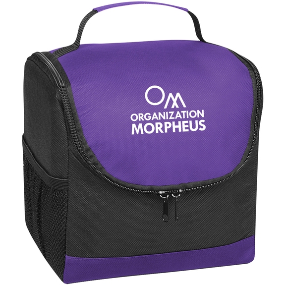 Purple - Thrifty Non-Woven Custom Lunch Cooler Bag