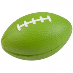 Lime Green Football Logo Stress Ball 