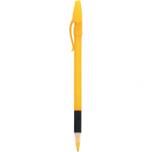 Yellow Comfort Grip Translucent Promotional Pen