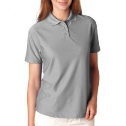 Grey UltraClub Cool & Dry Performance Custom Polo Shirt - Women's
