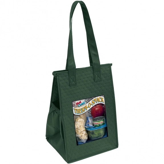 Hunter Green Full Color Non-Woven Insulated Zippered Tote 